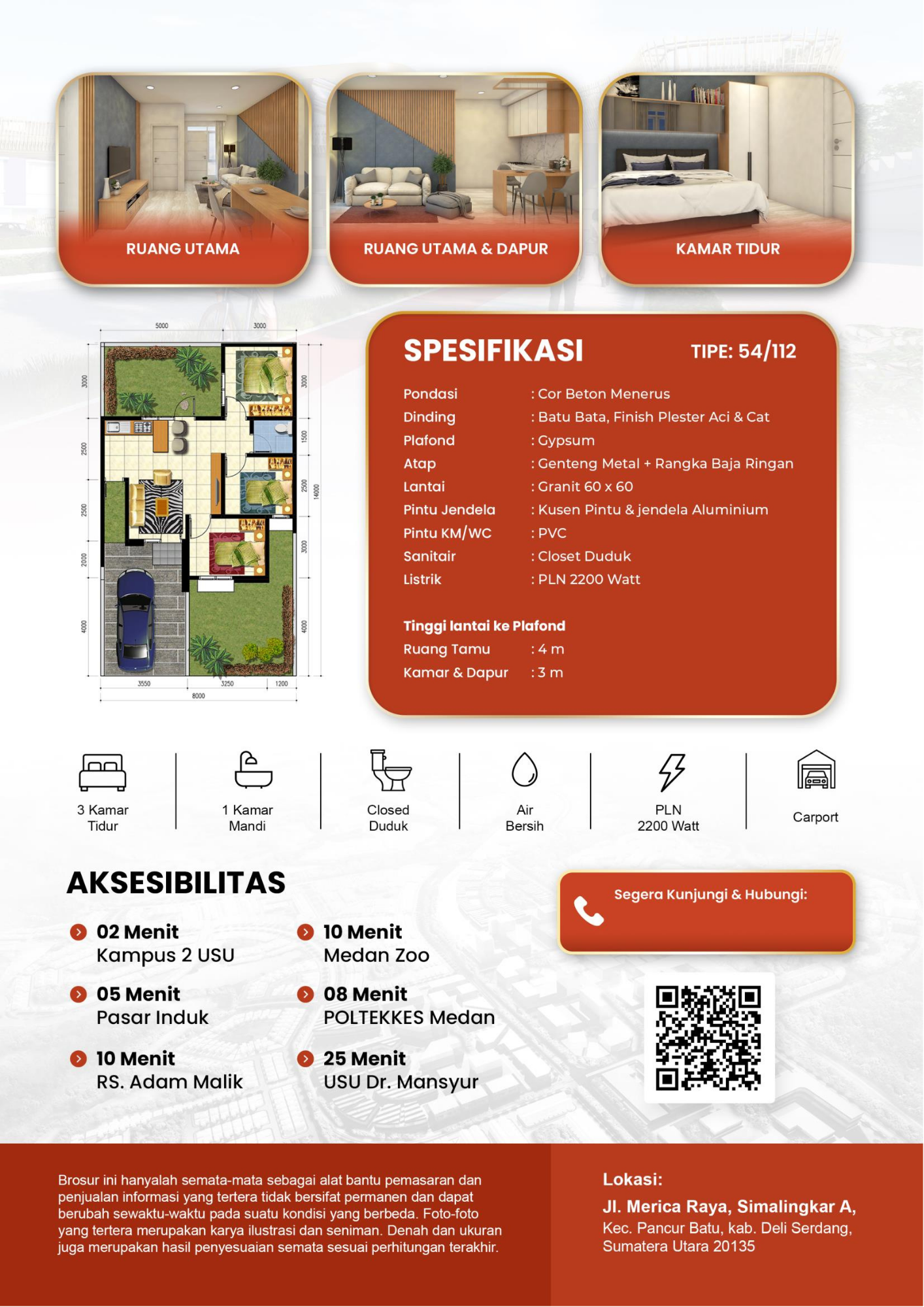 Rumah Cluster HEVEA Medan | 3 KT | Mulai 380 Juta